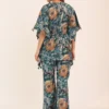 Floral Print Western Crop Top and Pant Set