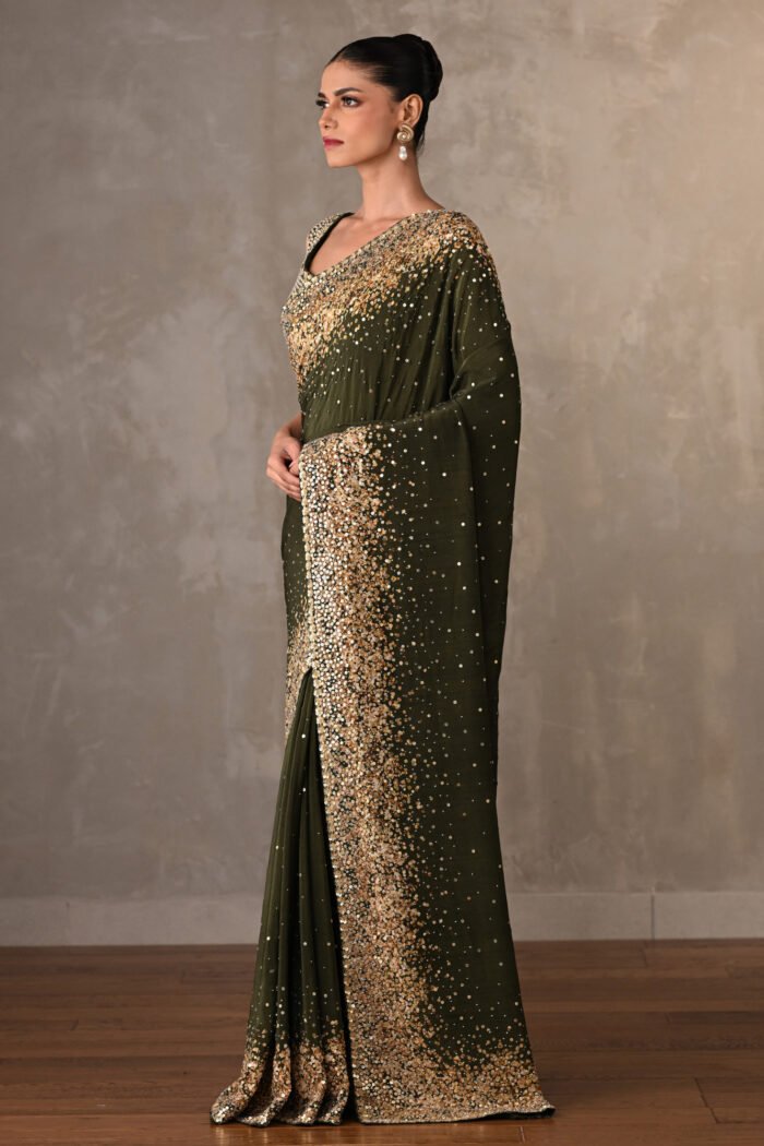 Green Party Wear Saree