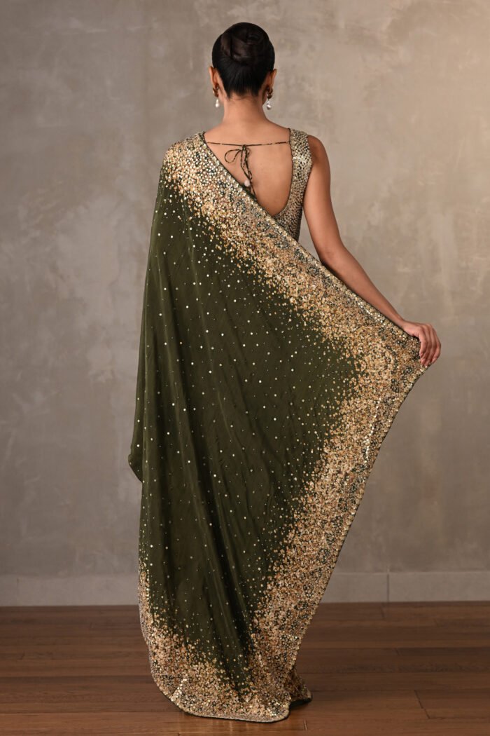 Green Party Wear Saree