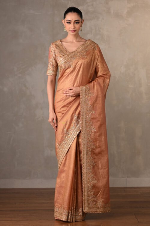 Rustic Radiance Tissue Saree