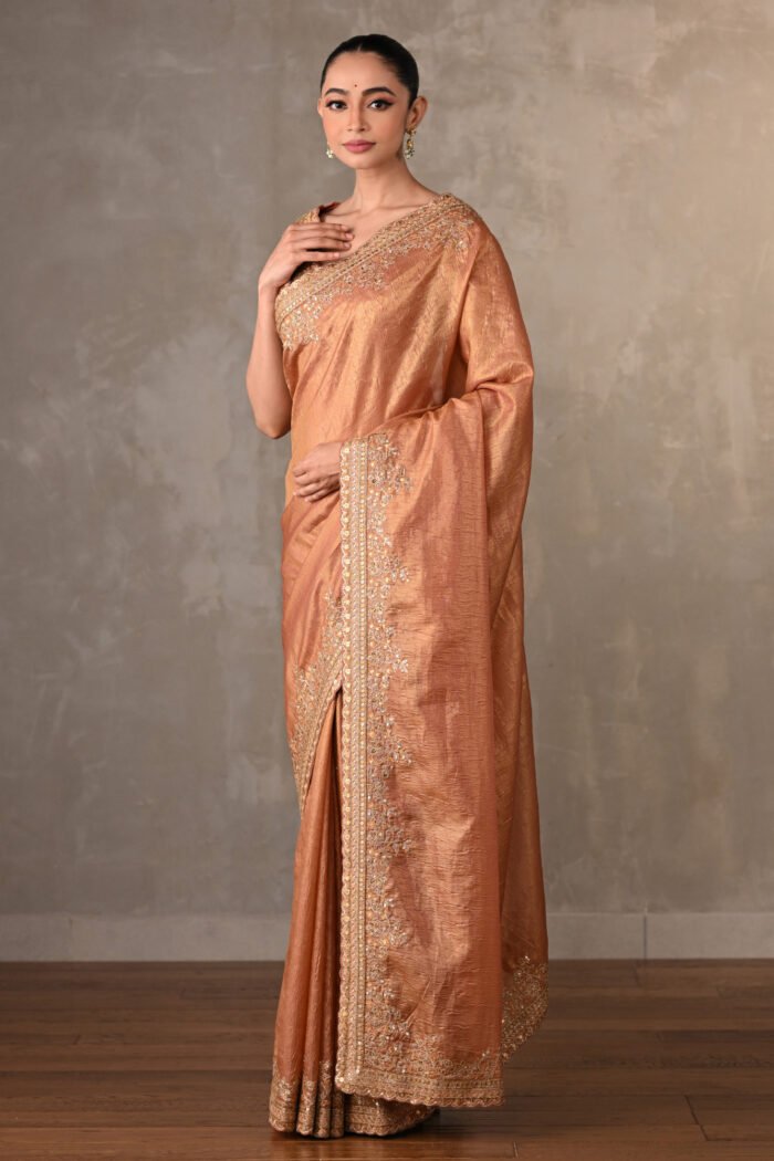 Rustic Radiance Tissue Saree