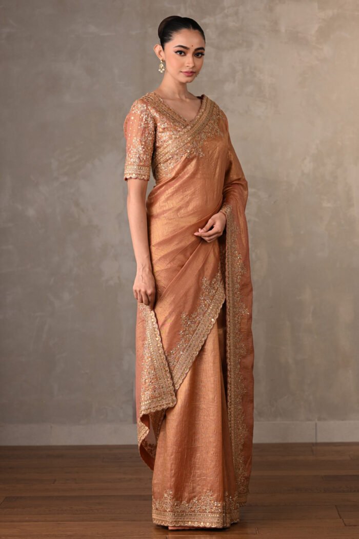 Rustic Radiance Tissue Saree