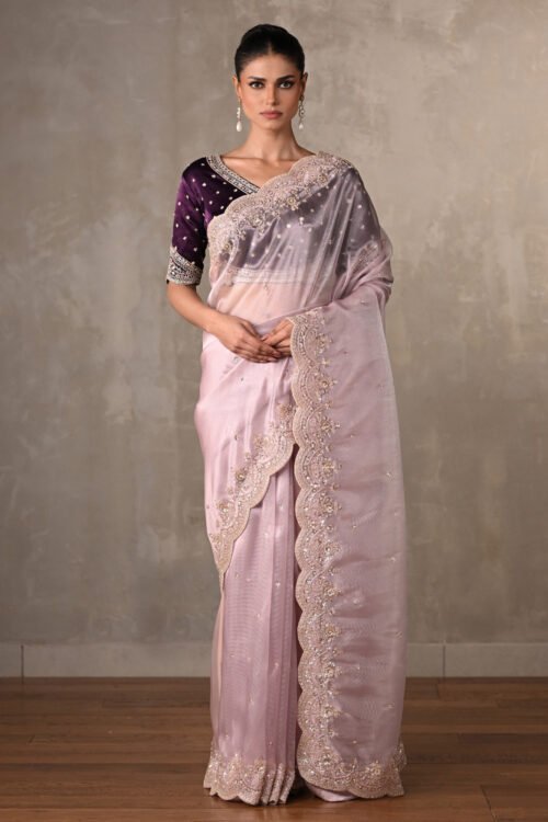 Lavender Organza Saree