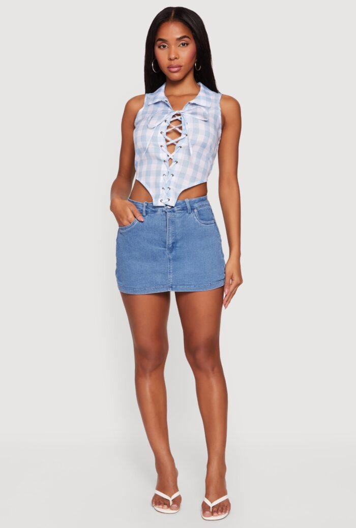 Denim Mini Skort