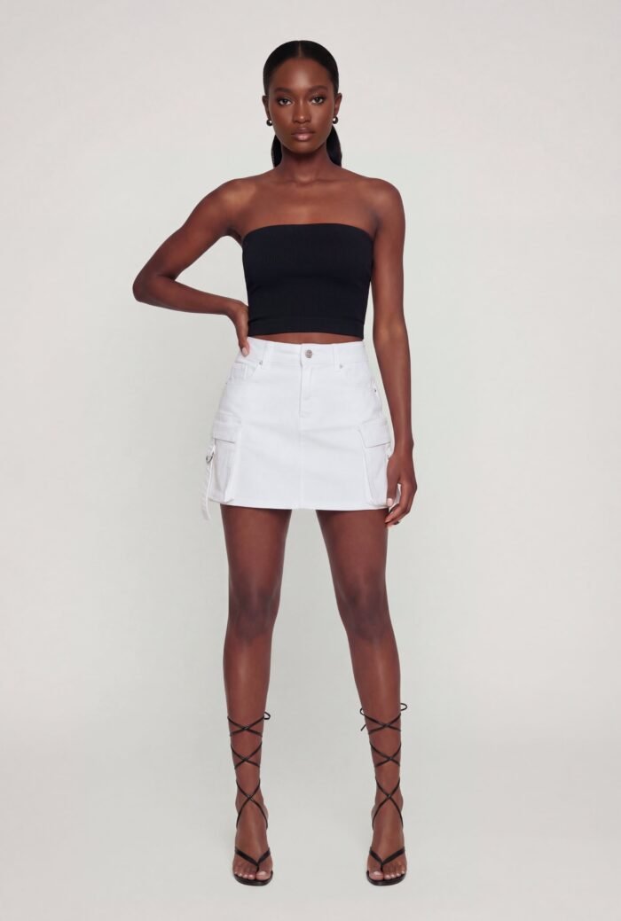 Twill Cargo Mini Skirt