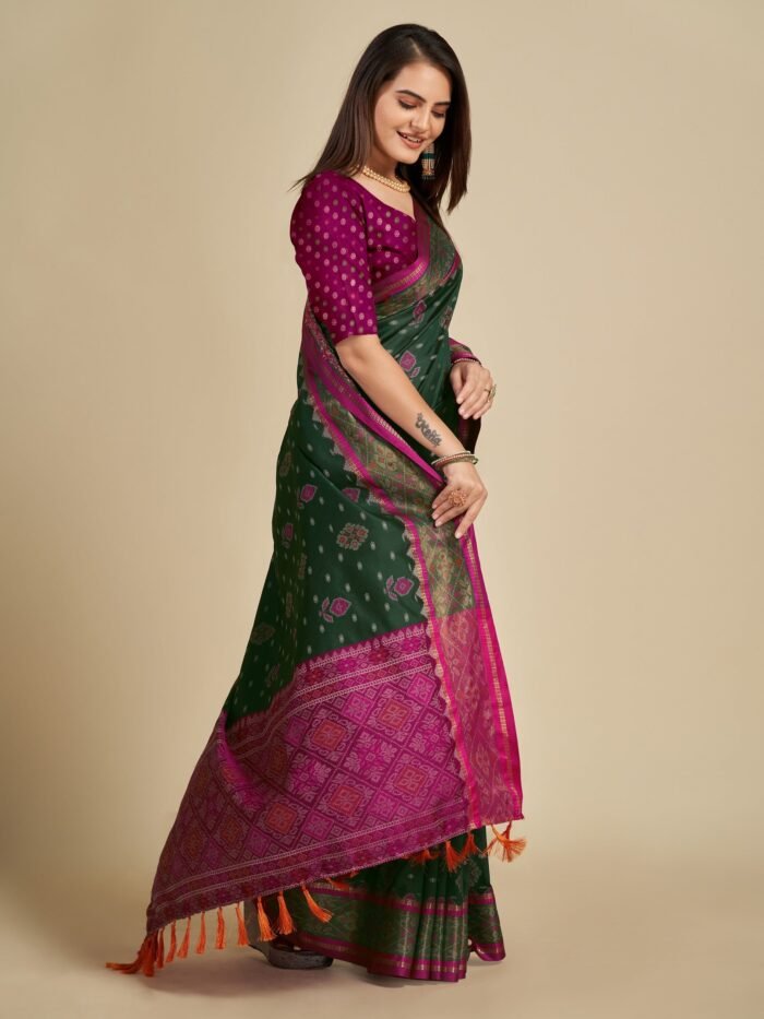Women's Green Patola Saree
