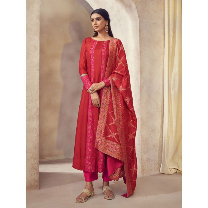 Hello Hi Tehzeeb Anarkali Kurta with Pant and Dupatta (Set of 3)