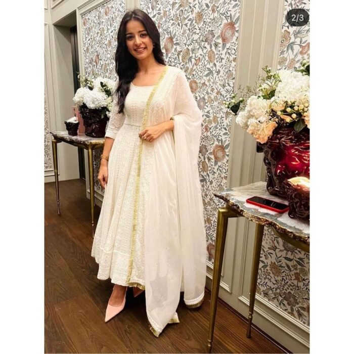 Hello Hi White Anarkali (Set of 3)