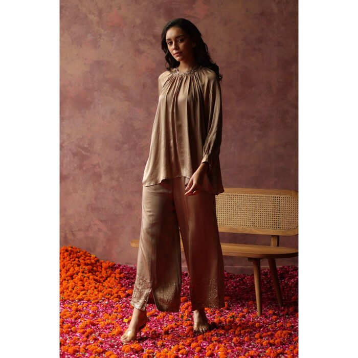 Hello Hi Ishaaira Bronze Co-Ord (Set of 2)