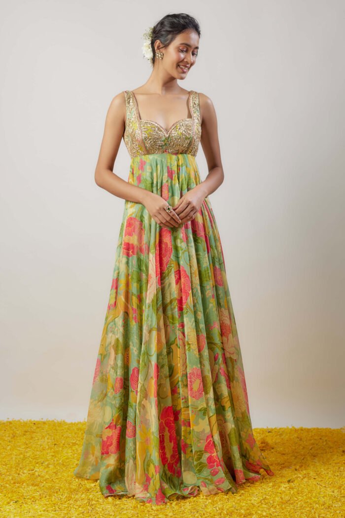 Vamika mint green gown