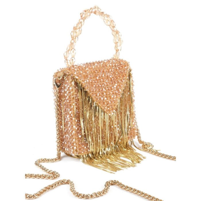 Hello Hi Natali Golden Embellished Mini Handbag