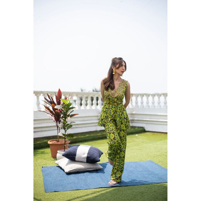 Hello Hi Green Top with Pant (Set of 2)