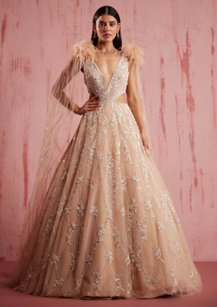 Myreen peach gown
