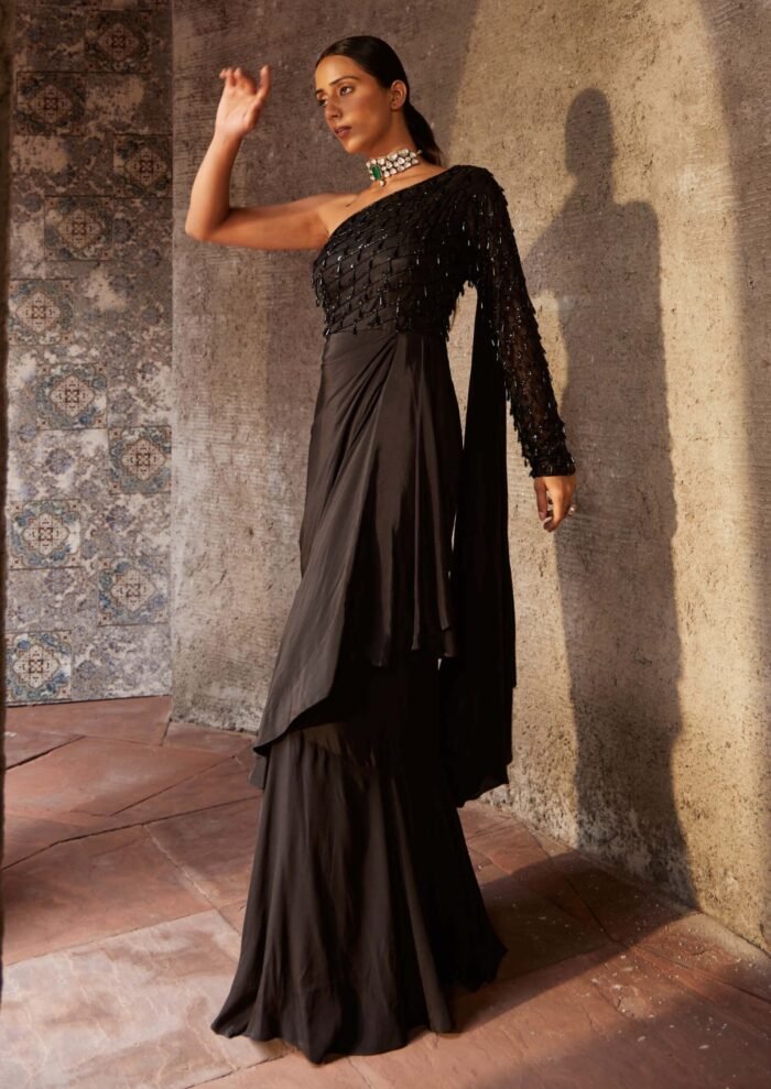 Black husna utsav gown