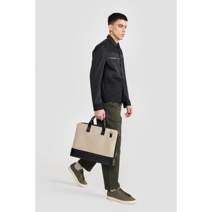 Hello Hi Unisex Beige Textured Handbag with Detachable Strap