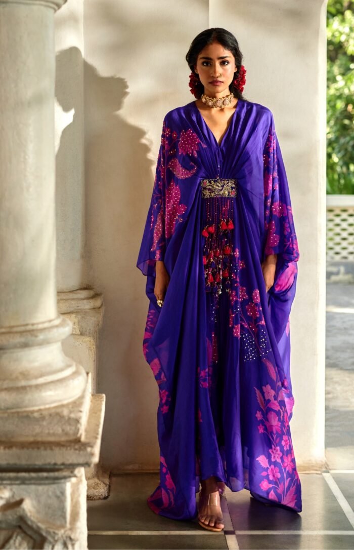 Grape jelly printed kaftan