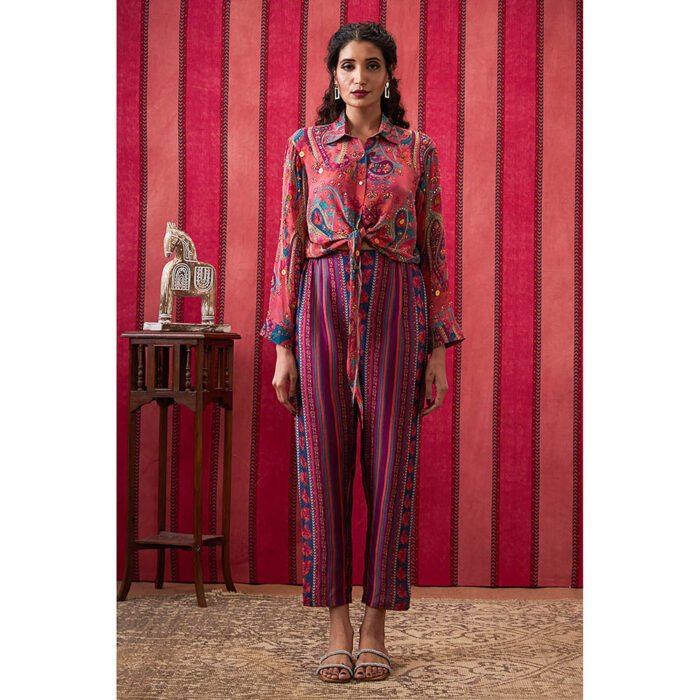 Hello Hi Qala Multi-Color Paisley Co-Ord (Set of 2)