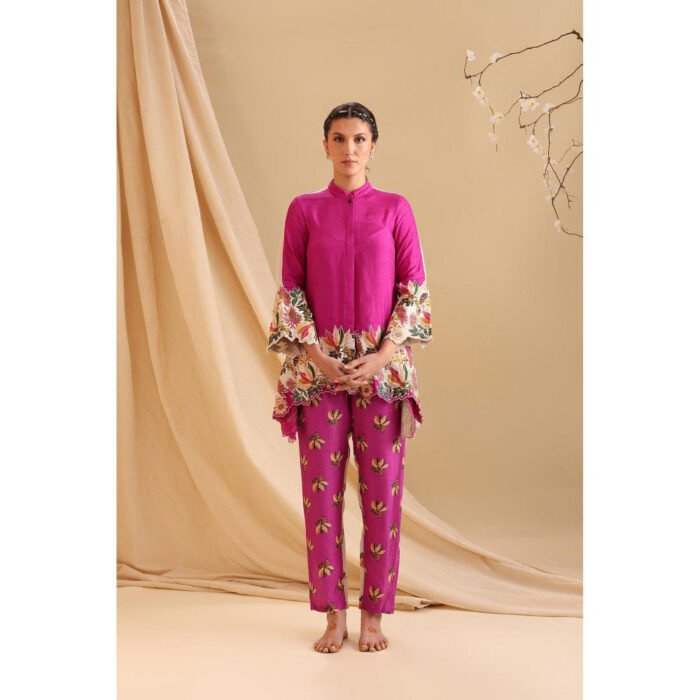 Hello Hi Pink Aarani Embroidered Co-Ord (Set of 2)