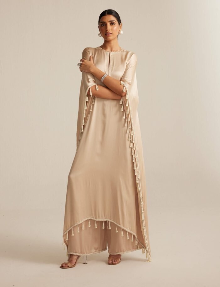 Light beige kaftaan set