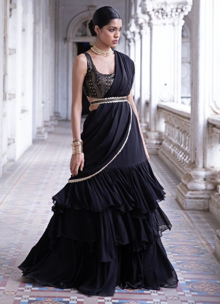 Pia Black Lehenga Saree