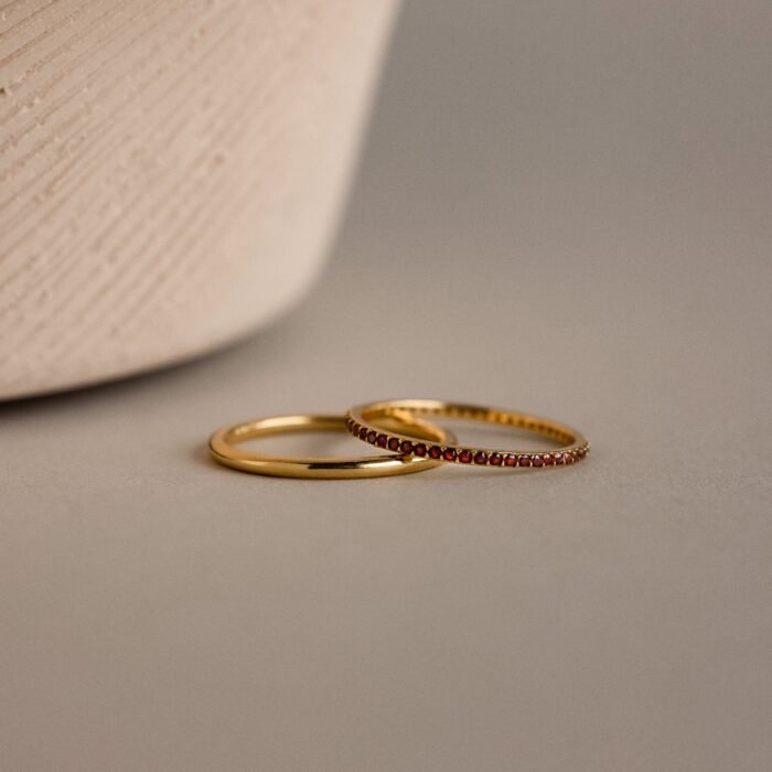 Birthstone Tennis Ring Set