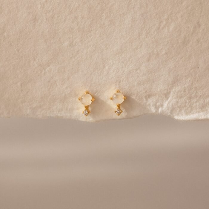 Moonstone Orbit Studs