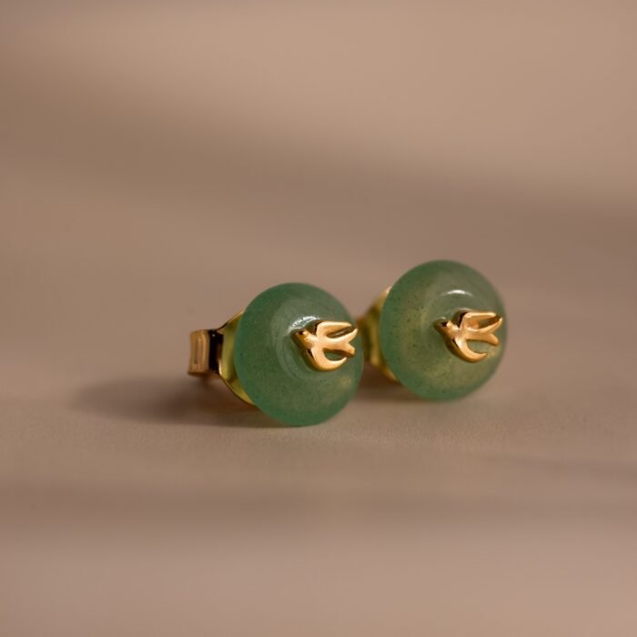 Jade Bird Studs
