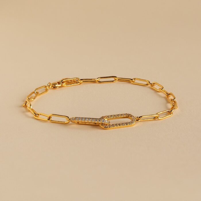 Pave Link Chain Bracelet