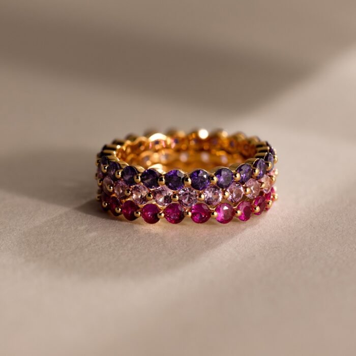 Lace Eternity Birthstone Ring