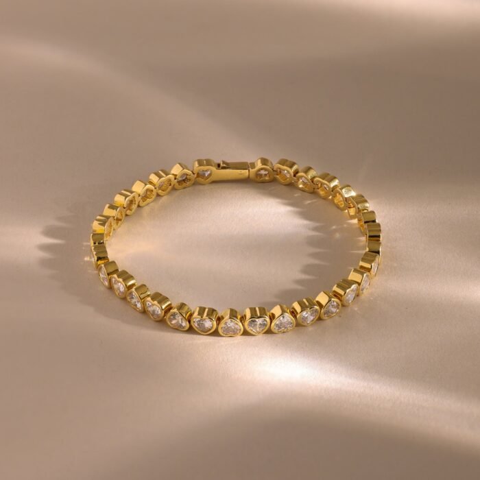 Heart Tennis Bracelet